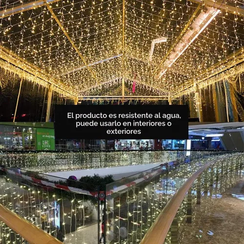 Vista 9 de ZIMINGU Luces de goteo de carámbanos, 13 pies, 144 LED, 8 modos de Navidad conectables para ventana, cortina de ventana de cascada de hadas, tira