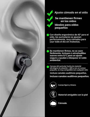 Vista 5 de Auriculares USB C con cable con micrófono para Samsung Galaxy S24/S23/S26