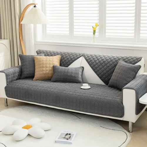 Vista 12 de MIFXIN Funda de cojín de felpa suave para sofá, funda de almohada de conejo esponjoso, protector de muebles para sofá seccional y respaldo