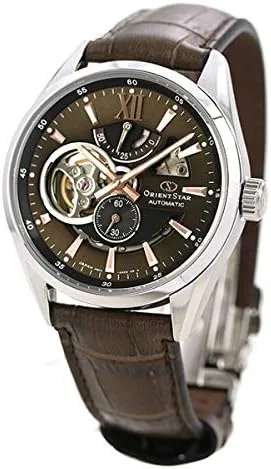 Vista 7 de ORIENT Reloj automático analógico para hombre con correa de cuero RE-AV0006Y00B, Marrón, Correa