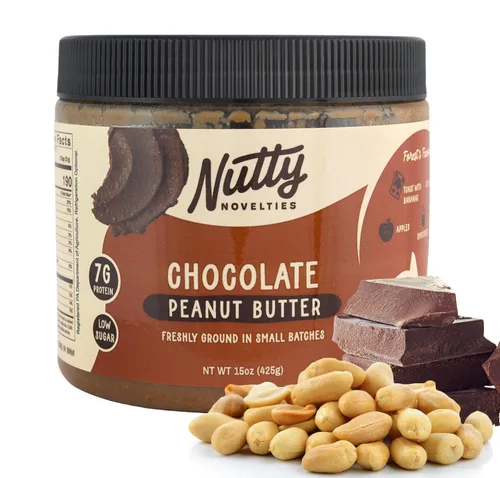 Vista 15 de Nutty Novelties Mantequilla de maní picante con miel de habanero - Alta en proteínas, baja en azúcar, mantequilla de maní saludable - Maní