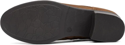 Vista 4 de VJH confort Botines de moda para mujer, tacón bajo, botines de combate gruesos con cordones y cremallera lateral