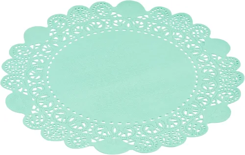 Vista 14 de Restaurantware Pastry Tek Blondas de Encaje de 4 x 4 Pulgadas 100 Vajilla Decorativa - Blondas de Mesa Desechables Redondas de Papel Negro