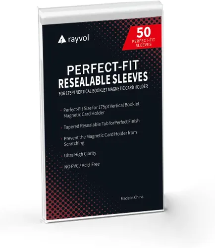 Vista 7 de Team - Bolsas para tarjetas magnéticas 35PT, 300 unidades Exact-fit resealable sleeves protect 35PT magnetic card holders from dust, scratches