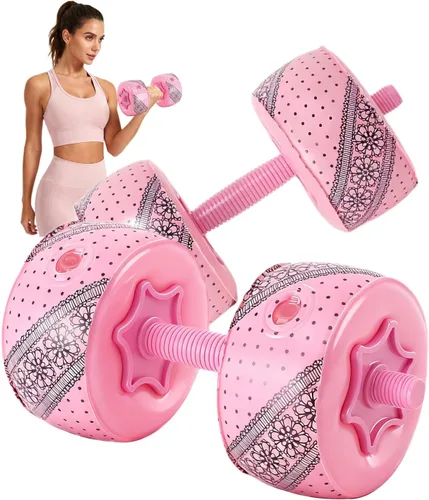 Vista 7 de Travel Weights Water Filled Dumbbell Set of 2,6LB Hand Weights for Women at Home Gym Exercise Training