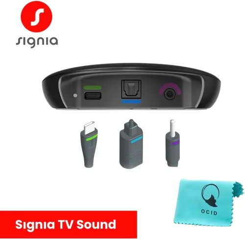 Vista 6 de Signia - Transmisor Bluetooth de sonido para TV, transmisión directa para audífonos Compatible con dispositivos Rexton, Miracle-Ear, Signia