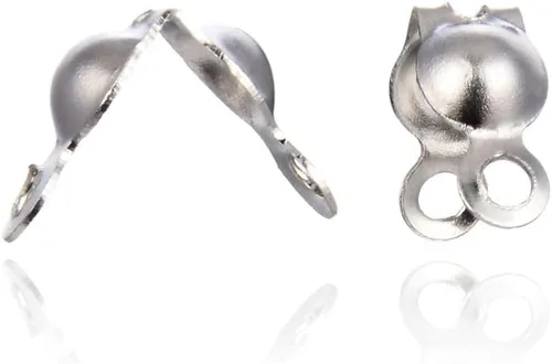 Vista 4 de 300 piezas Adabele 304 de acero inoxidable Clamshell Calotte Bead Tips
