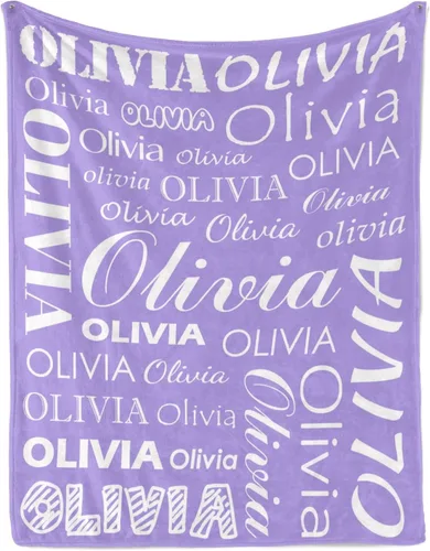 Vista 31 de Manta personalizada con nombre para niños y adultos, manta de franela personalizada con nombre
