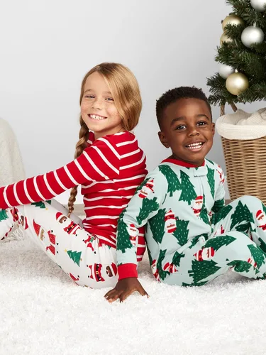 Vista 2 de Simple Joys by Carter's Conjunto de pijama de algodón ajustado de 3 piezas para bebé