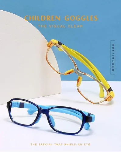 Vista 3 de fantia Kids Super Flex Arm Lentes Marco cuadrado para las niñas y los niños bebé, 3#