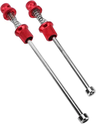 Vista 7 de Brocheta de liberación rápida para eje de bicicleta, brochetas de rueda de bicicleta de aleación de aluminio, ruedas antirrobo de bicicleta, piezas