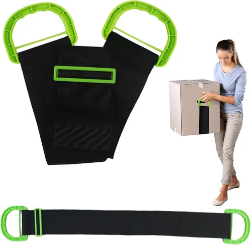Vista 10 de Correas para mover muebles con hebilla en el pecho, sistema de elevación y movimiento para 2 personas, correa de hombro ajustable para transportar