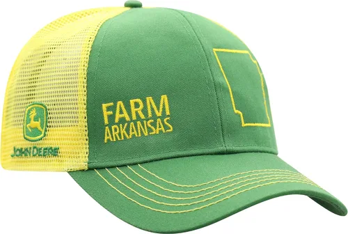 Vista 107 de John Deere Gorra de béisbol con logotipo y malla trasera con contraste, para hombre