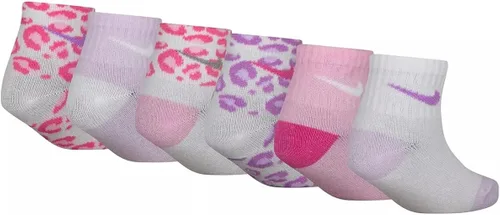 Vista 2 de Nike Calcetines ligeros para niñas pequeñas, paquete de 6