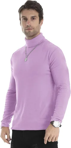 Vista 16 de Camiseta de manga larga para hombre, ajustada, ligera, con cuello de tortuga