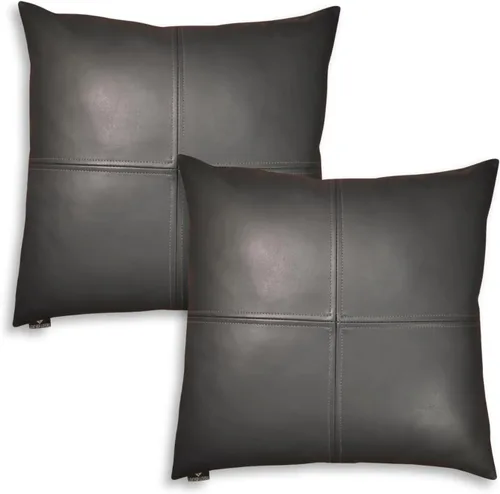 Vista 54 de Funda de almohada de cuero de cordero 100% cuero de cordero – Funda de cojín para sofá – Fundas decorativas para sala de estar y dormitorio, cuero