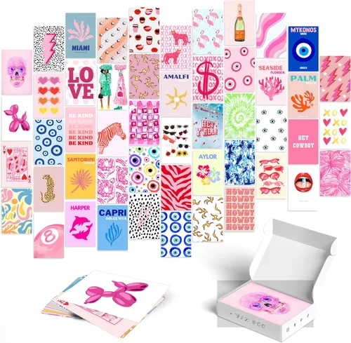 Vista 25 de Y2K BOO Kit de Collage de Pared Dark Academia - 50 Fotos Clásicas y Misteriosas de 4"x6" para Decoración de Dormitorio, Regalo para Chicas