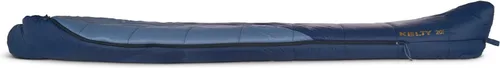 Vista 2 de Kelty Cosmic Relleno Sintético 20 Grados - Saco de Dormir para Mochileros – Correas de Compresión, Bolsa de Almacenamiento Incluida Azul oscuro