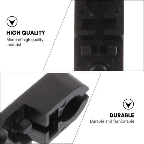 Vista 7 de EXCEART Cortinas negras, 25 piezas de conectores de cadena con cuentas de plástico negro, clips de conectores de cable de cadena ciega