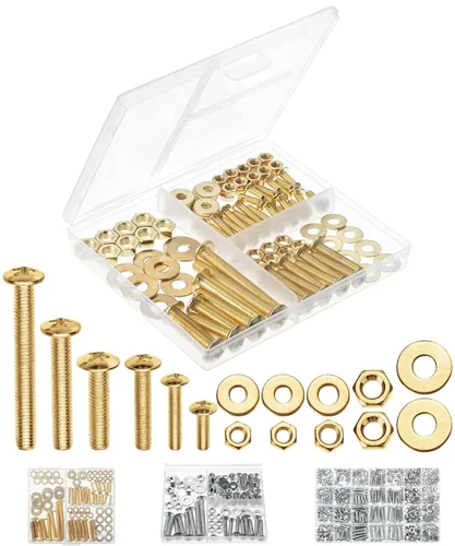 Vista 9 de Mr. Pen - Kit surtido de tuercas y tornillos, 113 piezas, hierro galvanizado M4 M5 M6 Kit de tuercas y pernos métricos surtidos con caja