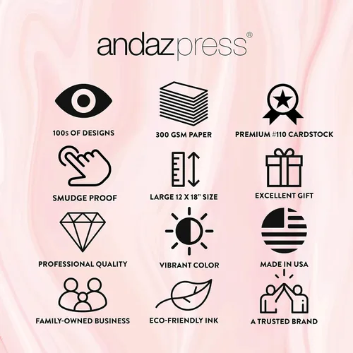 Vista 5 de Andaz Press Juego de 25 manteles individuales de papel desechables personalizados, 12 x 18 pulgadas, diseño floral dorado, la mejor idea es