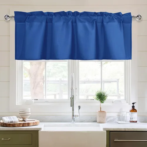 Vista 12 de XWZO Cortinas de cenefas de cocina para ventanas, sala de estar, dormitorio, baño, cubiertas superiores, estilo granja rústico, comedor, aislamiento