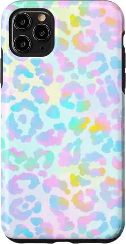 Vista 13 de Colorido lindo arco iris Tie Dye sirena Boho Leopard caso para iPhone 17
