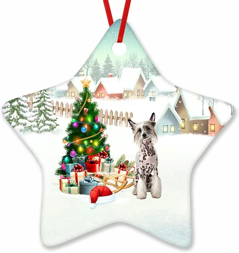 Vista 78 de Prezzy Airedale Terrier - Adorno para decoración de árbol de Navidad, regalos lindos para amantes de los perros, para familiares y amigos, nuevo