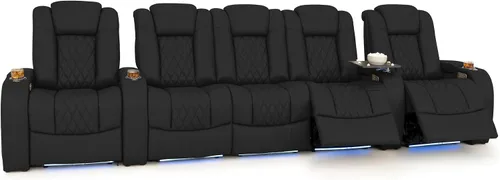 Vista 59 de Seatcraft Asientos de cine en casa Virtuoso LT Tawny Single reclinable Leonado