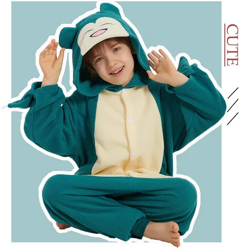 Vista 3 de SWEETXIN Pijama unisex para adultos y niños, para Halloween, Navidad, ropa de dormir, traje de cosplay para mujeres y hombres