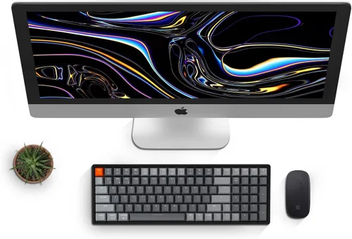 Vista 2 de Teclado mecánico Keychron K4 RGB intercambiable en caliente, teclado de computadora inalámbrico Bluetooth/USB con cable de diseño 96%