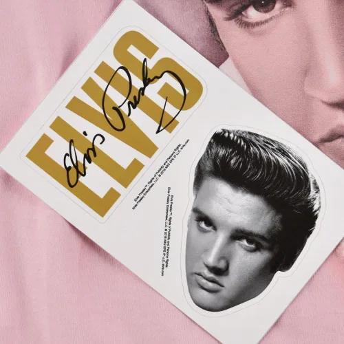 Vista 6 de Popfunk Camiseta y calcomanías clásicas de Elvis Presley King of Rock and Roll Music