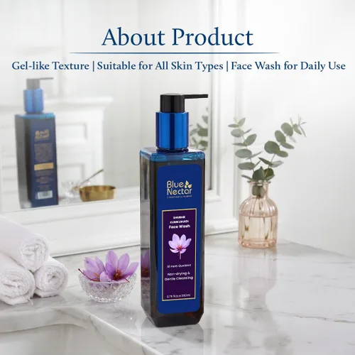 Vista 7 de Blue Nectar Kumkumadi - Jabón facial iluminador con azafrán para mujeres y hombres, limpiador facial antigranos sin sulfato