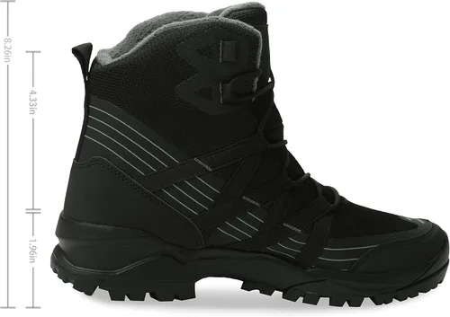 Vista 6 de Wantdo Botas de senderismo impermeables para mujer, botas de trabajo antideslizantes, cómodas botas de tobillo para exteriores con soporte de arco