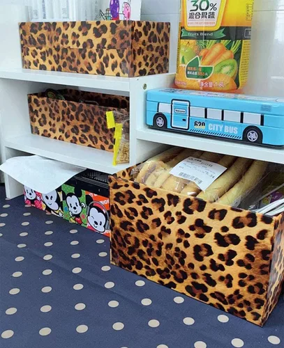 Vista 3 de Vinilo autoadhesivo con estampado de leopardo, papel de contacto para paredes, armarios, cajones, muebles, mesa, escritorio, 17.7 x 117 pulgadas