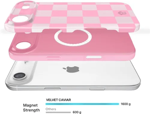 Vista 1310 de VELVET CAVIAR Funda para iPhone 15, compatible con MagSafe, probada contra caídas de 10 pies, fundas protectoras de diseño, leopardo color rosa