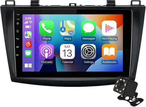 Vista 7 de 9 pulgadas IPS pantalla táctil Android 14 coche estéreo para Mazda 3 2010-2013 con CarPlay inalámbrico y Android Auto 4 Core 32GB radio de coche