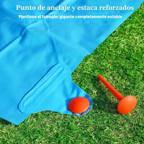 Vista 6 de Tobogán acuático antideslizante de 40 pies, gigante, antideslizante para niños, adolescentes y adultos, para verano, toboganes y toboganes