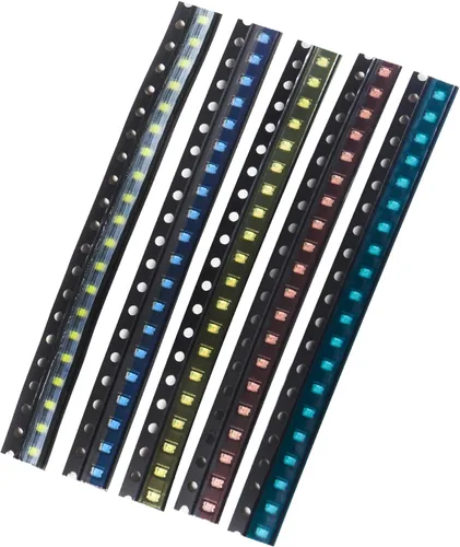 Vista 7 de Kit surtido de luces LED de diodo SMD 0805 de 5 colores x 40 piezas = 200 piezas (Chip mini 2.0mm x 1.2mm para PCB DC 20mA) Bombillas de luz