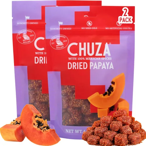 Vista 9 de CHUZA Bocaditos de cactus de nopal, picante seco, chile dulce, caramelo mexicano (3.5 onzas)