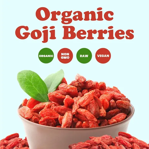 Vista 4 de Food to Live Bayas de Goji orgánicas, 8 onzas, secadas al sol, grandes y jugosas, sin OMG, crudas, veganas, sirtfood, a granel