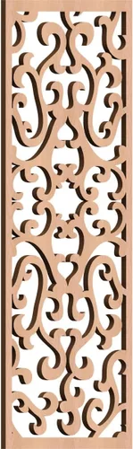 Vista 143 de 9 3/8 pulgadas de ancho x 24 3/8 pulgadas de alto x 1/4 de alto Smithfield paneles de pared de madera con calado, abedul