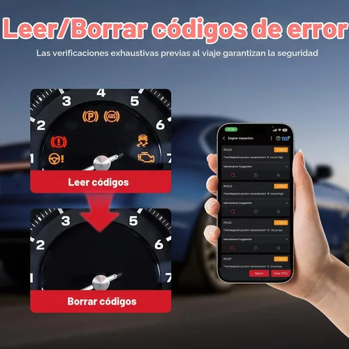 Vista 3 de GOOLOO DS100 OBD2 escáner Bluetooth, lector de código de coche OBDII para iOS y Android