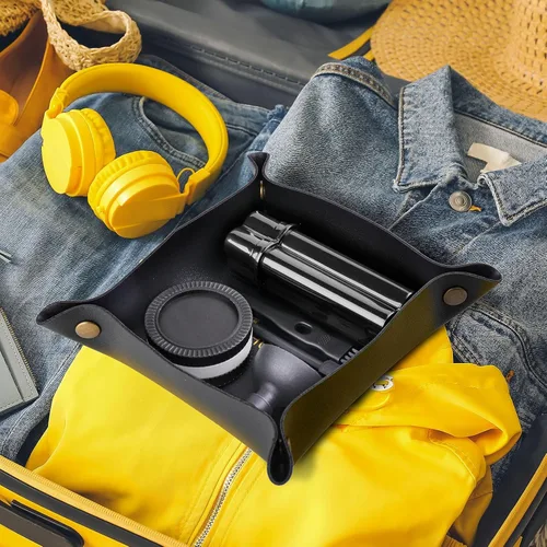 Vista 7 de CHEEMAR Juego de bandeja para enrollar cigarrillos con accesorios (estuche para cigarrillos, cargador de conos y cepillo) - Negro