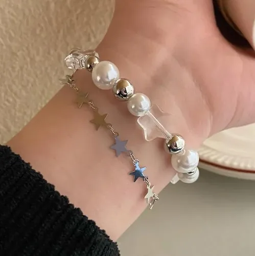Vista 2 de RICHTRUE Pulseras Y2k Y2k, accesorios de grunge, pulsera estética Y2k para mujer, accesorios punk
