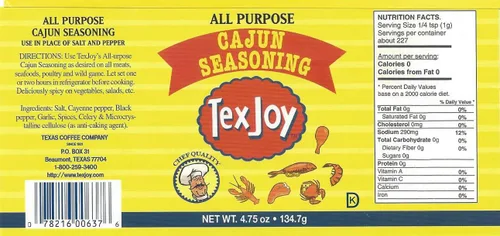 Vista 2 de TexJoy Condimento cajún multiusos 4.75 oz (paquete de 3)