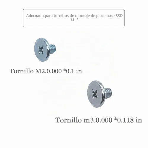 Vista 4 de Kit de tornillos de montaje PCIe NVMe M.2 SSD para placas madre Asus Gigabyte ASRock Msi, 30 piezas
