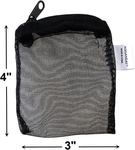 Vista 2 de AQUANEAT 10 bolsas de medios de filtro de acuario, bolsas de malla fina para pecera, 3 x 4 pulgadas/3 x 8 pulgadas/5.5 x 8 pulgadas con cremallera