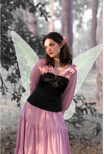 Vista 5 de caretoto Fairy Wings for Adults Halloween Fairy Costume Dress Up Sparkling Sheer Wings Angel Wings for Kids Girls Women