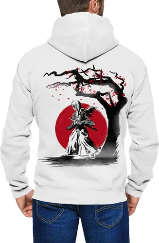 Vista 2 de Anime Rurouni Kenshin Himura Kenshin Mens Hoodie Fashion Full Zip Hoody Long Sleeve Sweatshirt
